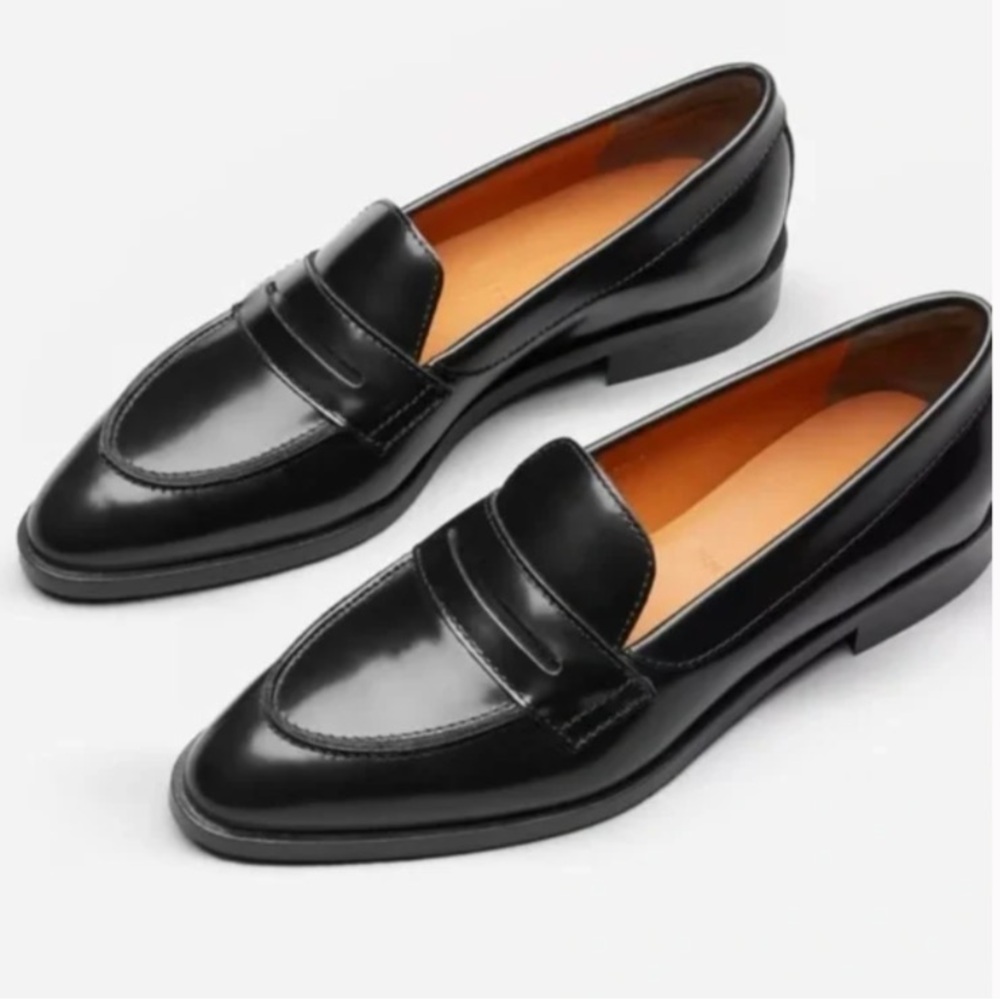 Everlane Modern Penny Loafers Black 8